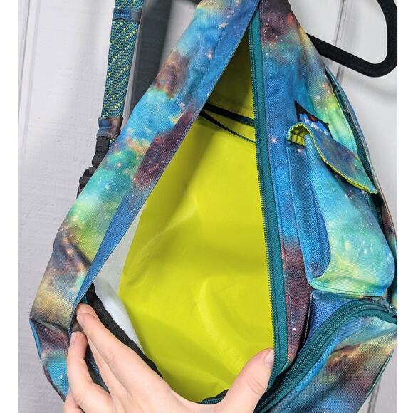 Kavu Blue Galaxy Pattern Rope Sling Bag Shoulder Backpack Travel Hiking main image 11
